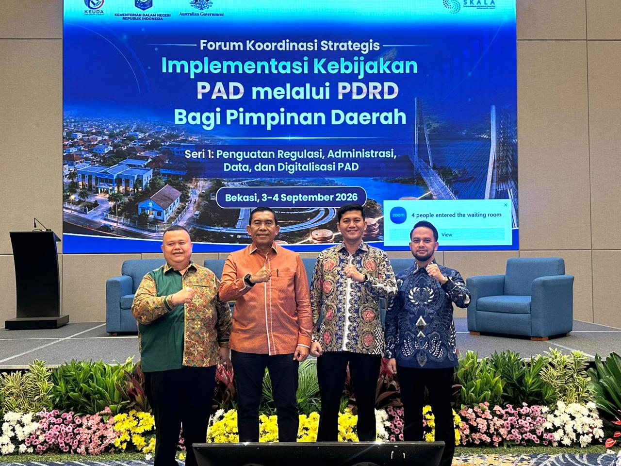 Bupati Aceh Selatan Hadiri Forum Koordinasi Strategis Implementasi Kebijakan PAD melalui PDRD