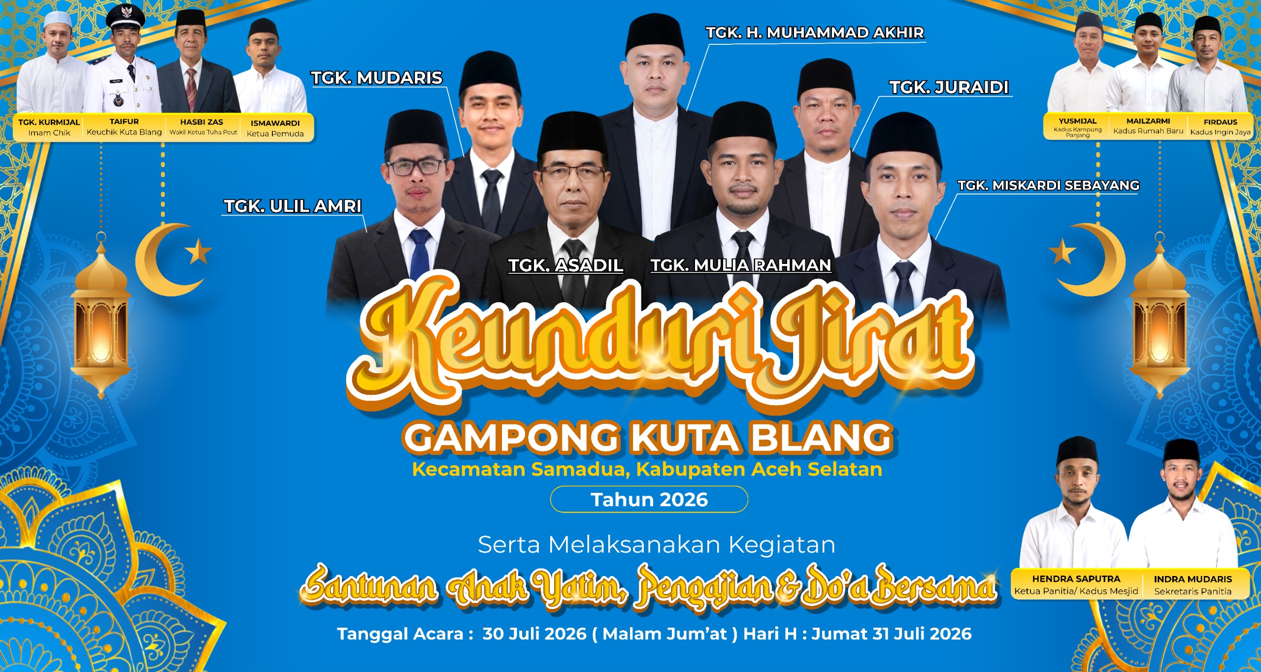 Qari Terbaik Barsela Akan Lantunkan Ayat Suci di Kenduri Jeurat Gampong Kuta Blang